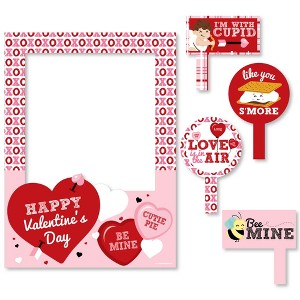 Big Dot of Happiness Conversation Hearts - Valentine's Day Party Selfie Photo Booth Picture Frame & Props - Printed on Sturdy Material - 1 of 4