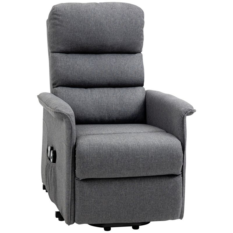 HOMCOM Electric Lift Recliner Massage Chair Vibration, Living Room Office Furniture, 4 of 9