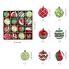 16 Pcs Christmas Ball Ornaments 6cm/2.3 Inch, Red White Shatterproof Christmas Baubles, Hanging Tree Decorations - 2 of 4