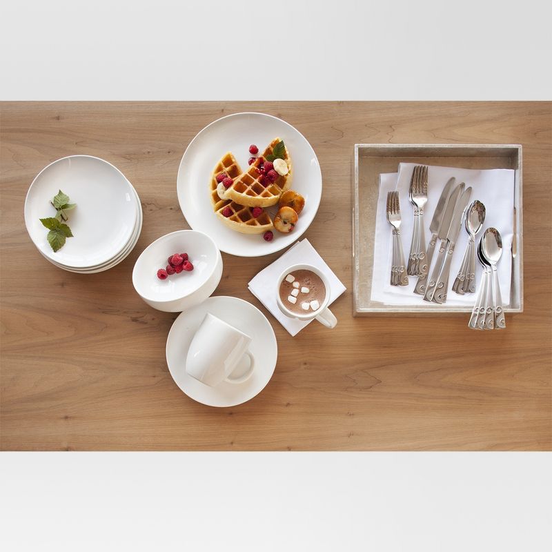 16pc Porcelain Coupe Dinnerware Set White - Threshold&#8482;, 4 of 15