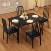 Dining Table Set  Kitchen Table Chairs Set of 2 with Ultra Comfortable PU Cushion, Dining Room Table Set  Furniture with Kitchen - 3 of 4