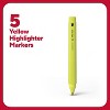 TRU RED Pocket Highlighter with Grip Chisel Tip Yellow 5/Pack TR54578 - 2 of 4