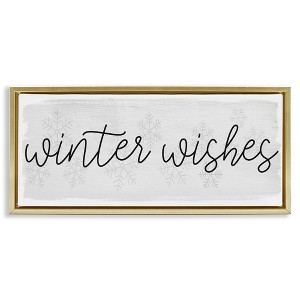 Stupell Industries Winter Wishes Sentiment, 25" x 11" - 1 of 4