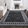 Washable Runner Rug with Border, Non-Slip Low-Pile Hallway Carpet for Kitchen Laundry Bathroom, Stain Resistant Soft Indoor Rug - 2 of 4