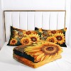 Hachikiko Vibrant Sunflower & Butterfly Comforter Set - All Season Bedding with 2 Pillowcases - 3 of 4