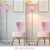 GTCLIGHTING Crystal Floor Lamps , Modern Standing Lamps with Double-Layer Lampshade, On-Off Foot Switch, for Living Room, Bedroom,Office - 3 of 4