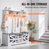 VEVOR Hall Tree Entryway Bench,Coat Rack with Shoe Storage, 59" Wide Mudroom bench with Storage and Seating, Adjustable Shelves and 12 Hanging Hooks - 4 of 4