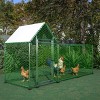LAOTIES Metal Chicken Coop Run With Cover,Outdoor Poultry Cage For Chickens,Ducks And Rabbits,Heavy Duty Hen House - 2 of 4