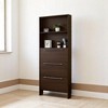 Shoe Cabinet with 3 Flip Drawers & Open Shelves, Freestanding Narrow Modern Entryway Shoe Storage Organizer with Solid Wood Legs,Walnut– 78.75"H - 2 of 4