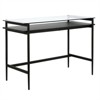 46" Black Bronze Desk with Black Woodgrain Shelf - Henn&Hart - 2 of 4