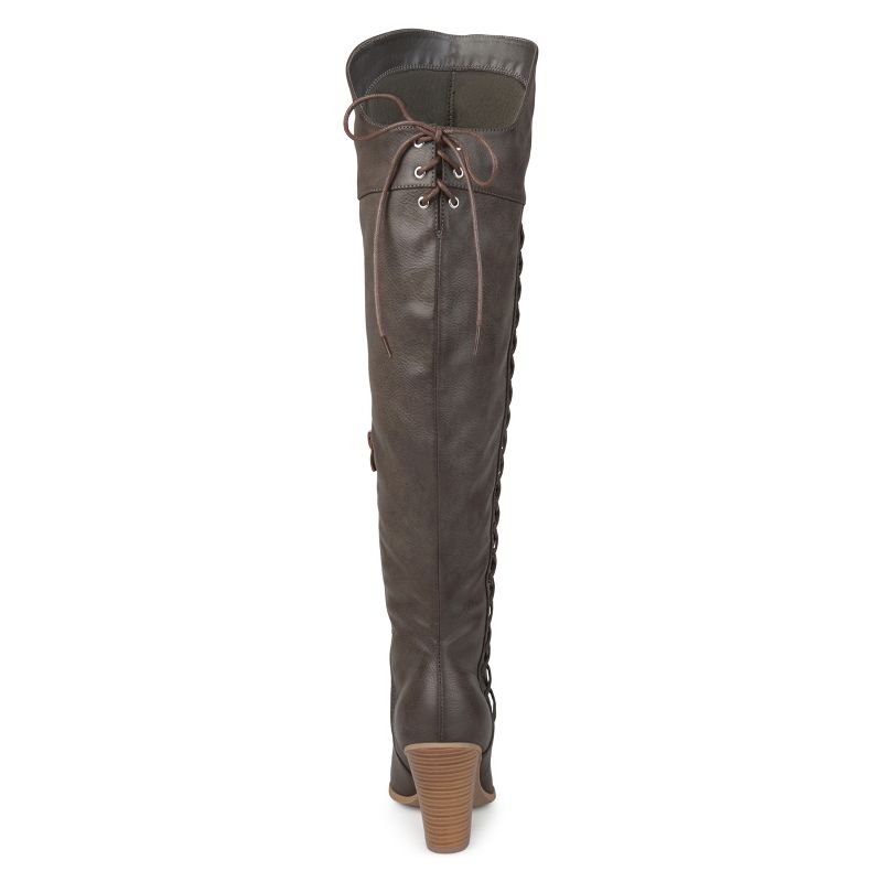 Journee Collection Womens Spritz-p Stacked Heel Over The Knee Boots, 4 of 11