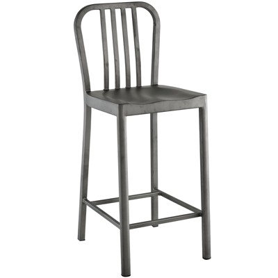 Clink Counter Height Barstool Silver - Modway