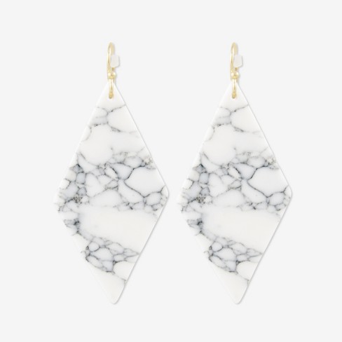 White on sale howlite earrings