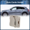 Unique Bargains Auto Sun Visor Glasses Ticket Clip Organizer for Car SUV Truck ABS Beige - 3 of 4