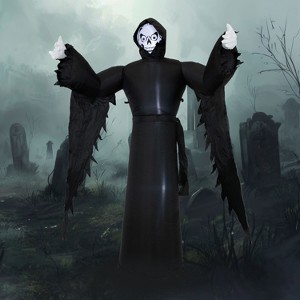 Sunnydaze Grisly Grim Reaper Halloween Inflatable - 6.67' H - 1 of 4