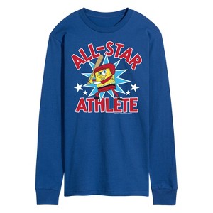Men's - SpongeBob SquarePants - American All Star Long Sleeve Graphic T-Shirt - 1 of 4