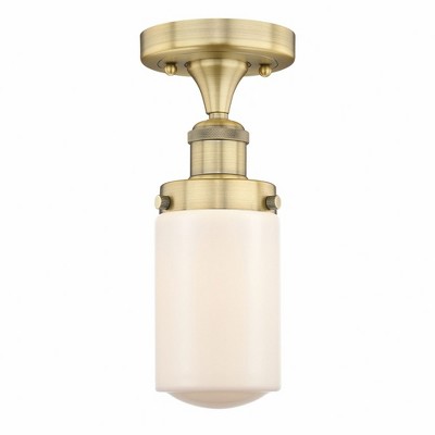 Dover - 1 Light Semi-Flush Mount In Industrial Style-8.25 Inches Tall and 6.5 Inches Wide