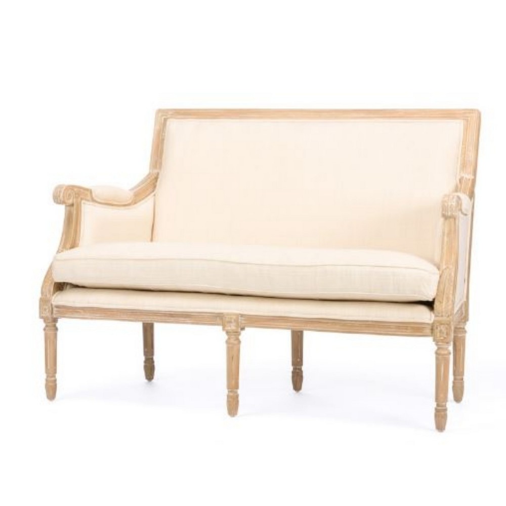 UPC 847321030275 product image for Chavanon Wood and Linen Traditional French Loveseat Beige - Baxton Studio | upcitemdb.com