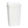 LunaLulinlk White 13 Gallon Kitchen Trash Can, Plastic Swivel Top Trash Can - 2 of 4