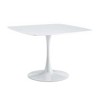 42.1"BLACK Table Mid-century Dining Table for 4-6 people With Round Mdf Table Top, Pedestal Dining Table - 3 of 3