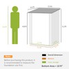 Outdoor 3.3' x 3.4' Lean-to Garden Storage Shed, Galvanized Steel Tool House with Lockable Door for Patio - 3 of 4
