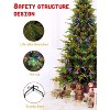 Pre-lit Artificial Christmas Tree with LED Lights, PVC Branch Tips, Hinged Branches, Sturdy Metal Base - 3 of 4