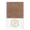 Linum Home Textiles 100% Turkish Cotton MONICA Gold Thread 3PC Embellished Towel Set - 3 of 4