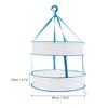 Unique Bargains Folding Durable Double Layer Clothes Drying Basket 1 Pc - 3 of 4