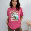 Simply Sage Market Women's High Tides Good Vibes Wave Short Sleeve Garment Dyed Tee - 2 of 4