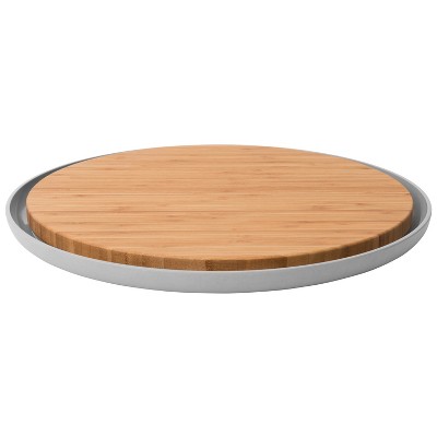 BergHOFF Leo 14.25" Bamboo Cutting Board with Plate, Grey