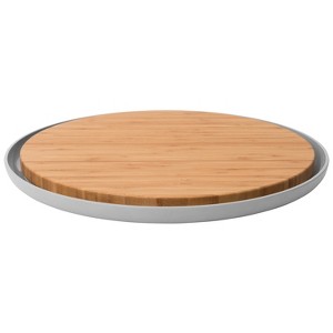 BergHOFF Leo 14.25" Bamboo Cutting Board with Plate, Grey - 1 of 4