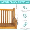 WhizMax Classic Weather-Resistant Acacia Wood Porch Swing - 2 of 4