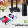 Itopfox Set of 2 Touch Control Table Lamps with USB Ports, Dimmable Nightstand Lamps with Fabric Shade for Bedroom, Living Room, Desk, Includes LED - 3 of 4