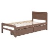Okak Twin Platform Bed Frame with 2 Storage Drawers Modern Wooden Platform Bed Noiseless No Springs Required Easy to Assemble - 4 of 4