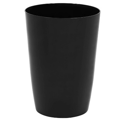 LunaLulinlk Black Small Trash Can with Open Top for Tight Spaces - 1.58 Gallon Capacity