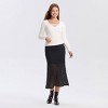 Women's Long Sleeve Lace Neck Knit Top - A New Day™ - 3 of 3