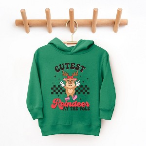 The Juniper Shop Cutest Reindeer At The Pole Toddler Graphic Hoodie - 1 of 3