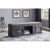 NicBex Storage Bench Modern Rectangle Stools with Metal Frame for Bedroom and Entryway, Gray - 3 of 4