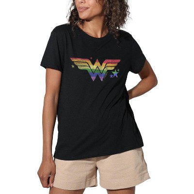 Women's DC Wonder Woman Rainbow Wonder Woman Loose T-Shirt