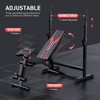 Weight Bench Fitness Equipment Adjustable Weight Bench Olympic Exercise Bench Bench Press Set with Squat Rack and Bench Home Exercise Equipment,Black - 2 of 4