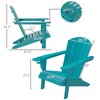 Syemin Patio Chaise Lounges Armchair sturdy Outdoor Garden Yard, Lawn, Backyard, Deck, Pool Side, Fire Pit, Half, Green, 20.5"*34.25"*35.5" - 4 of 4