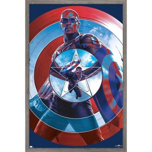 Trends International Marvel Captain America: Brave New World - Shield Framed Wall Poster Prints - 1 of 4