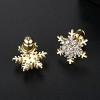 14K Gold Christmas Earrings Set, Snowflake & Stocking Designs for Holiday Party Favors. - 3 of 4