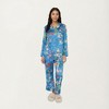 Anna-Kaci Lounge Women's 2-Piece Set Long Sleeve Button Front Pajama Set with Botanical Animal Print and Soft Silky Fabric - 2 of 4