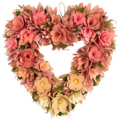 Idyllic idyllic Heart Shaped Wreath Floral Rose Artificial Garland