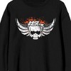 No Fear Skull With Wing Adult Black Crew Neck Long Sleeve Tee - 2 of 3