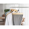 J&V TEXTILES Wood Pant Hangers - Wooden Skirt Hangers - 6 Pack - for Men Shorts and Pants and Women Dress Clothes - Non Slip Slim Closet Space Saving - 4 of 4