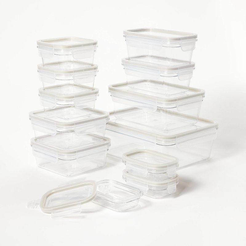 24pc (set of 12) Plastic Food Storage Container Set with Lids Clear - Figmint&#8482;, 4 of 8