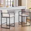 Hrinhom Set of 2,Modern Upholstered Counter Height Bar Stool with Armrests - 2 of 4