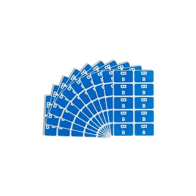 Smead Alpha-Z Color-Coded Second Letter Labels Letter B Dark Blue 100/Pack 67172